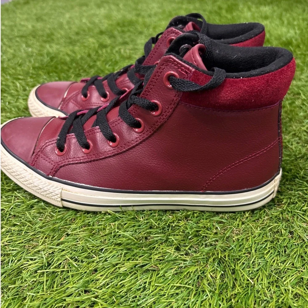 Converse Chuck Taylor All Star Street‎ Boot Kids Size 4.5 Burgundy Leather Good